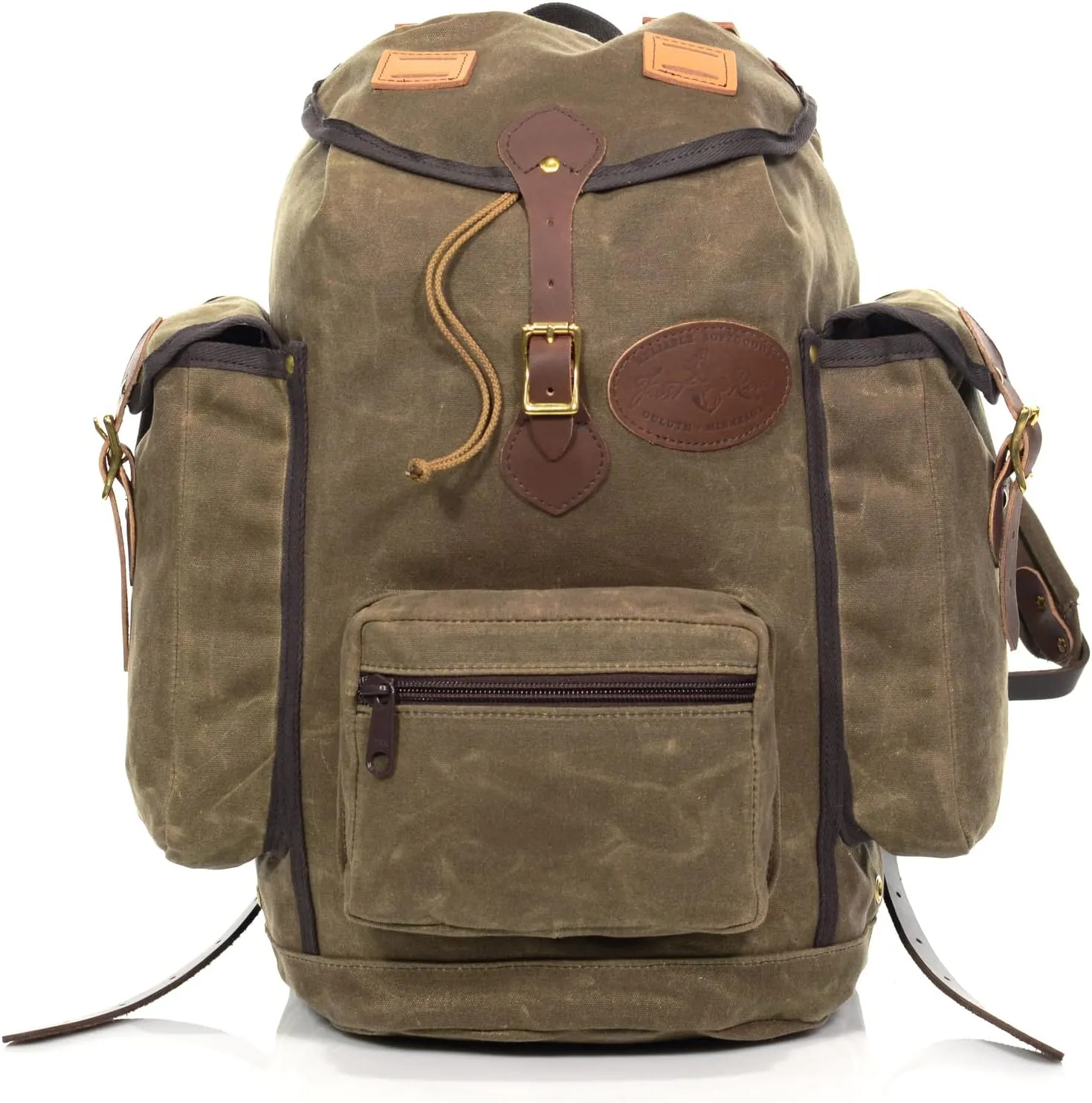 Frost River Summit Expedition Backpack - Waxed Canvas Outdoor Hiking Camping Pack, 32 Liter, Field Tan
