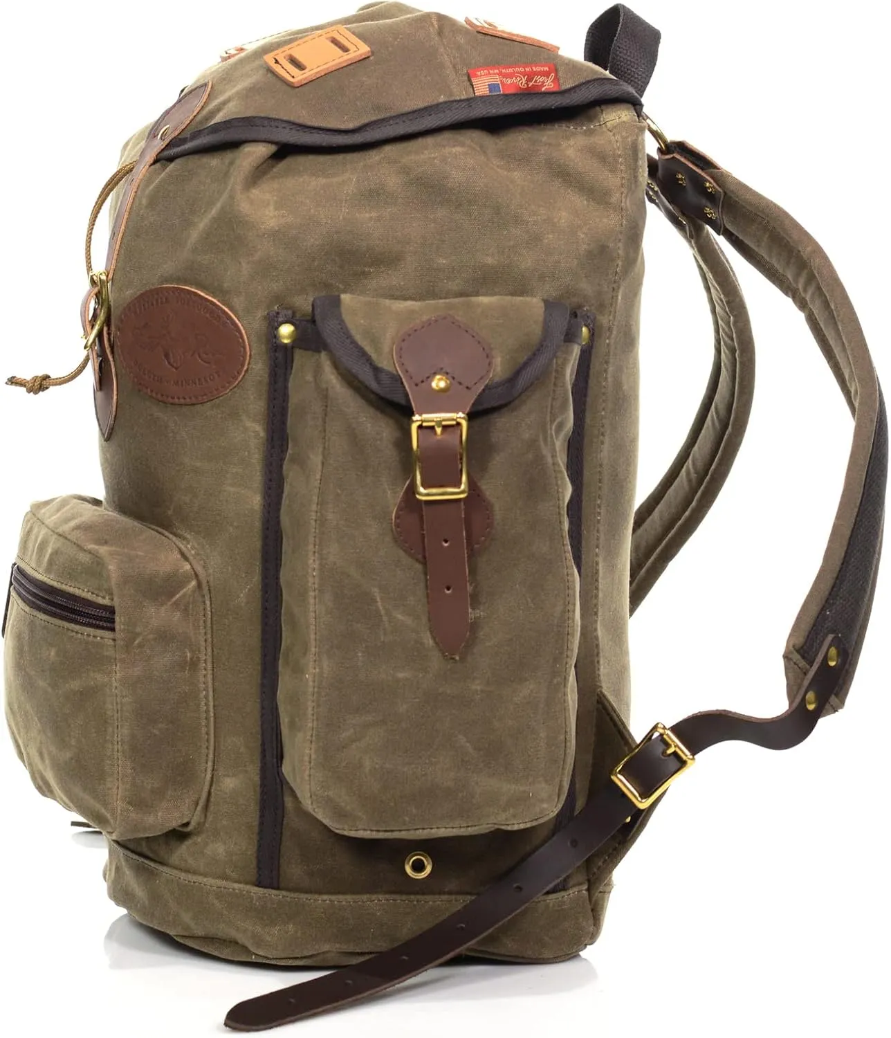 Frost River Summit Expedition Backpack - Waxed Canvas Outdoor Hiking Camping Pack, 32 Liter, Field Tan