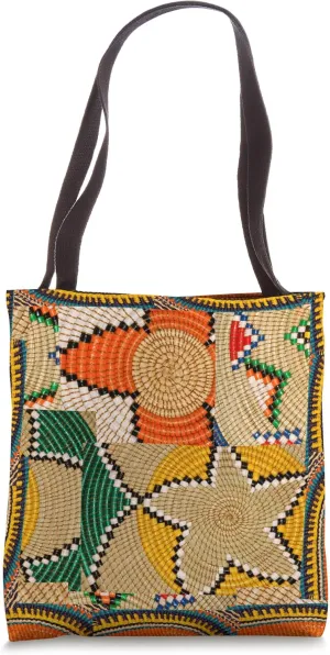 Fun MisMatch African Basket Weave Print - Soft Life Living Tote Bag