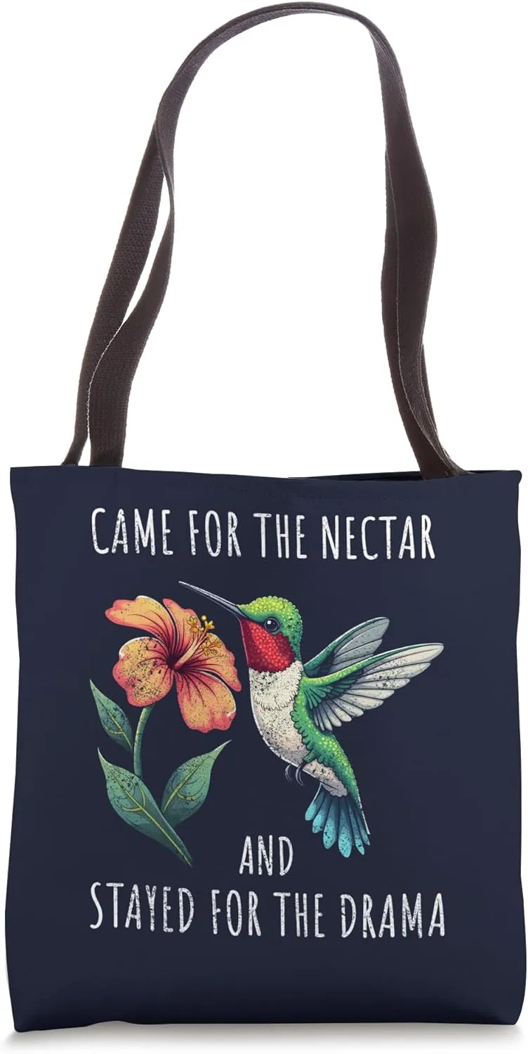 Funny Hummingbird Nectar Drama Hummer Vintage Bird Lover Mom Tote Bag