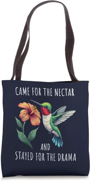 Funny Hummingbird Nectar Drama Hummer Vintage Bird Lover Mom Tote Bag