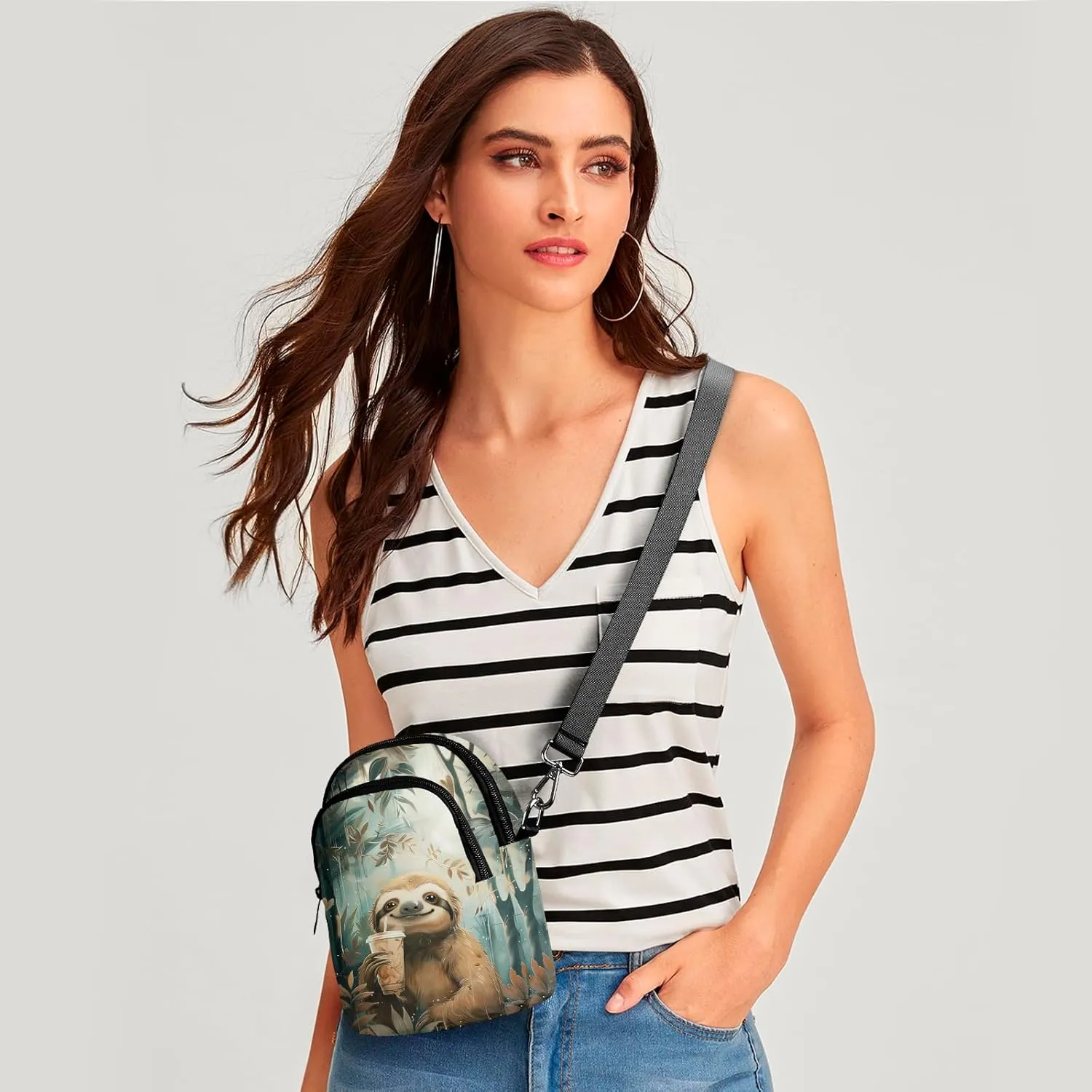 FyLybois Small Crossbody Bags for Women Casual Cell Phone Bag Wallet Purse Waterproof with Card Slots Adjustable Strap