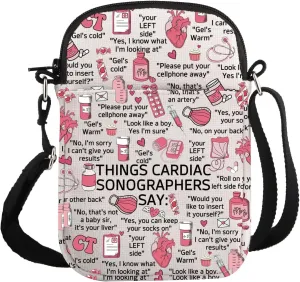 G2TUP Future Cardiac Sonographer Gift Things Cardiac Sonographers Say Crossbody Bag Heart Diseases Travel Bag