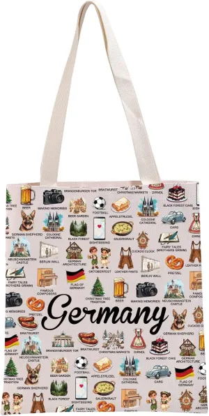 G2TUP Germany Lover Gift Germany Travel Tote Bag German Culture Handbag Germany Tourism Gift German Lover Gift