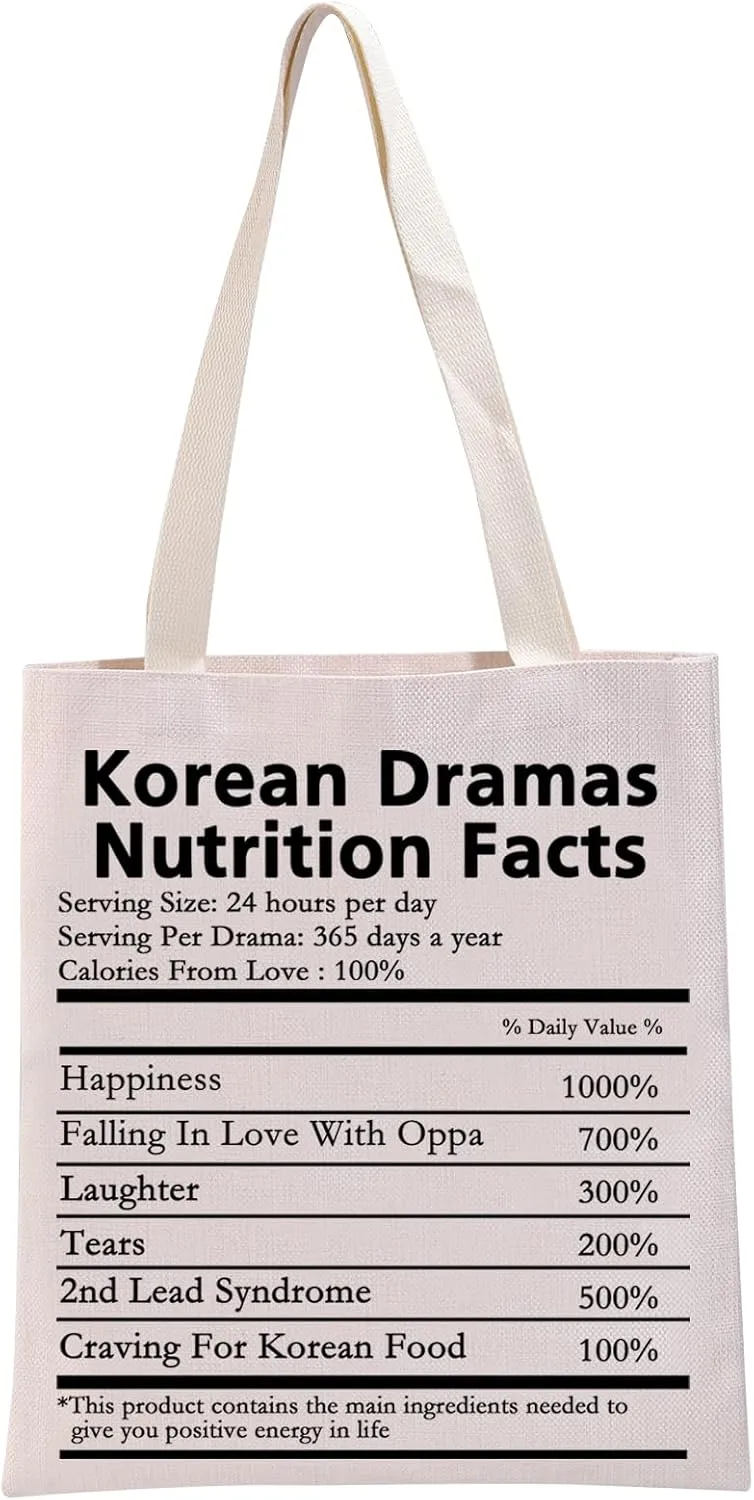 G2TUP Korean Drama Lover Gift - Tote Bag for Korean Drama Fans and Addicts
