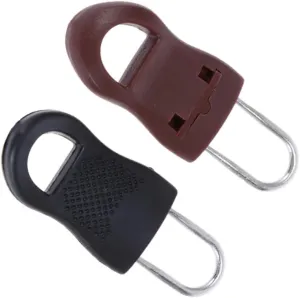Gadpiparty 2Sets Zipper Pulls for Luggage Handbag and Coat Repair Durable Black Resin Replacement Parts Easy Tool Installation for Backpacks and Bags Each