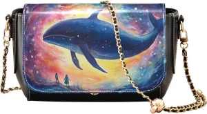 GAIGEO Watercolor Cupcakes Womens Leather Bag with Zipper, Medium Shoulder Bag for Women