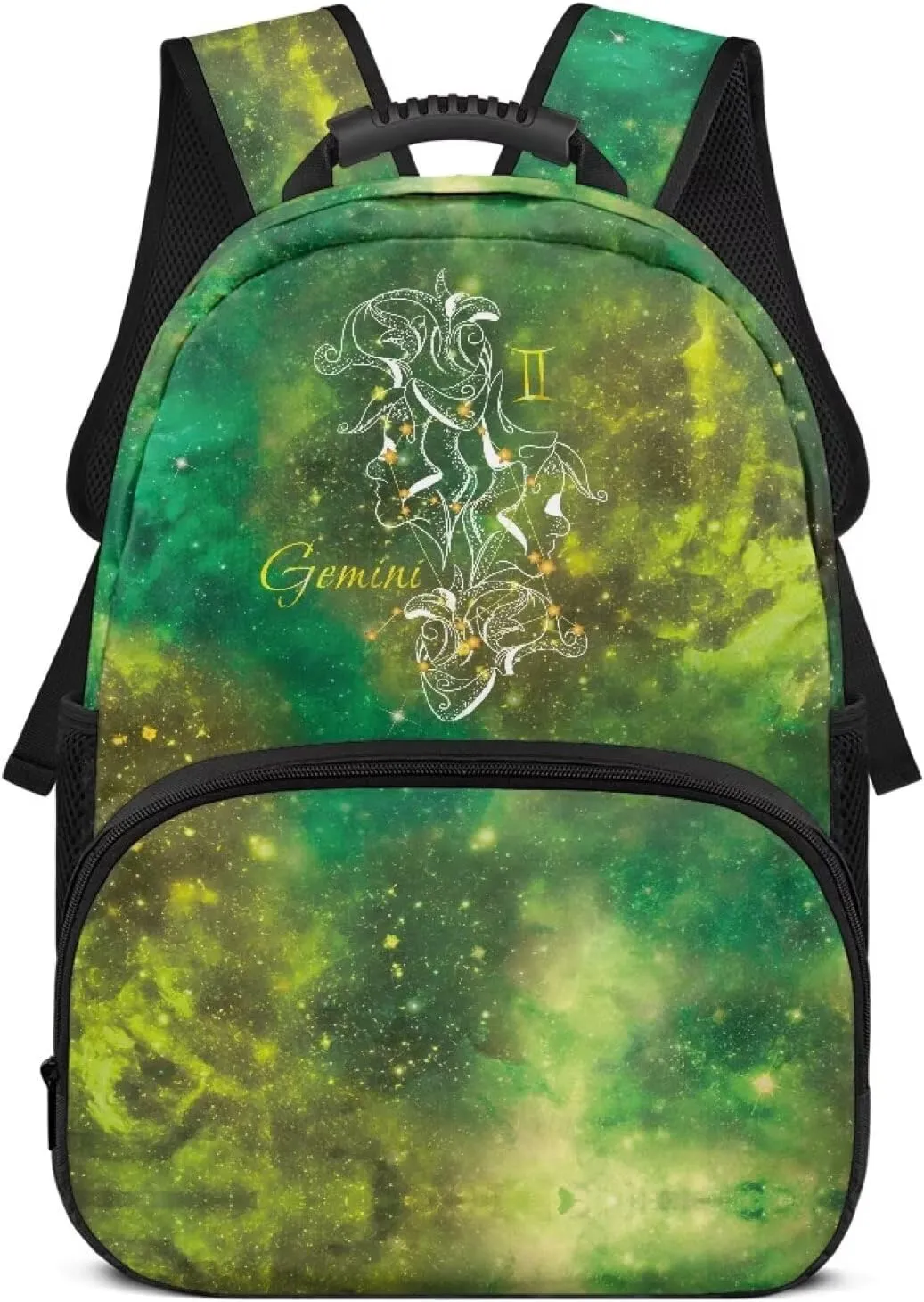 Gemini Hiking Backpack Printed Computer Backpacks for Laptops Ergonomic Shoulder Straps Schoolbag Purse for College School Teens Children