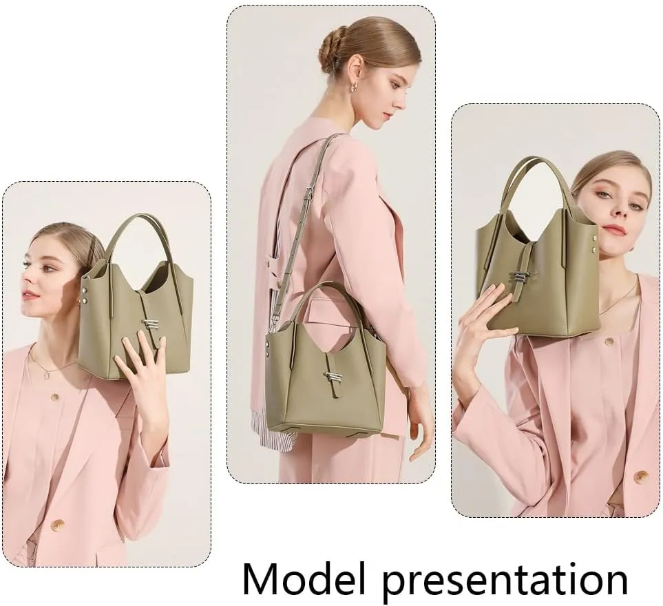 Genuine Leather Purses for Women Tote Handbag Real Soft Shoulder Bag for Work Bag
