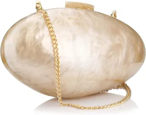Gets Acrylic Purses and Handbags for Women Shell Shape Shoulder Crossbody Bag with Chain Clutch Purse for Wedding Party