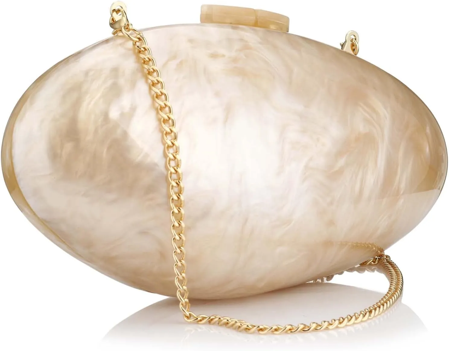 Gets Acrylic Purses and Handbags for Women Shell Shape Shoulder Crossbody Bag with Chain Clutch Purse for Wedding Party