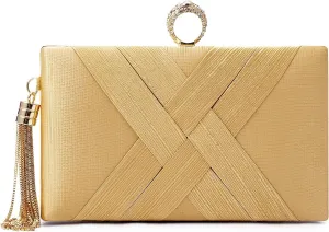 Gets Clutch Purses for Women Tassel Evening Bag Sparkly Diamond Party Clutch Crossbody & Shoulder Bag for Bride Prom Wedding