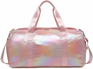 Girls Sports Duffel Bags Woman Travel Bag Overnight Duffle Bag Kids Sports Gym Bag With Shoe Compartment Wet Pocket (Matte Pink)