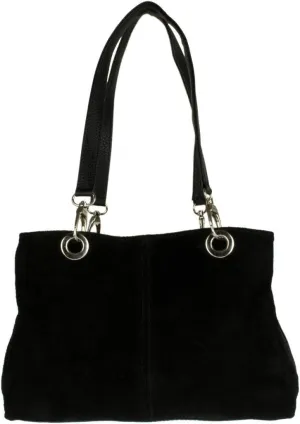 Girly HandBags Womens Italian Suede Leather Shoulder Bag