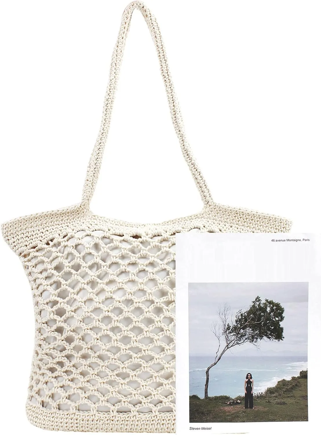 Goclothod Fashion Handbags Women Woven Straw Bag Summer Beach Tote Purse