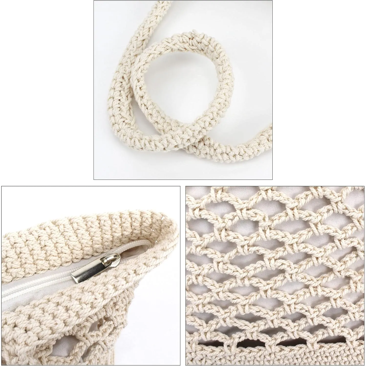 Goclothod Fashion Handbags Women Woven Straw Bag Summer Beach Tote Purse