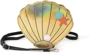 Golden Sea Shell Shoulder Crossbody Bag