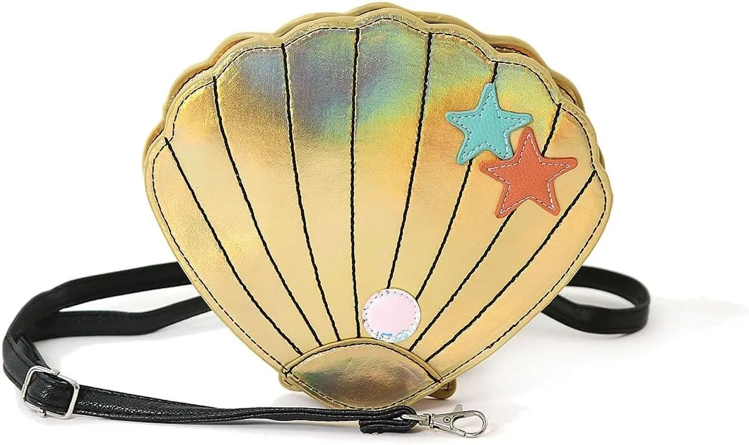 Golden Sea Shell Shoulder Crossbody Bag