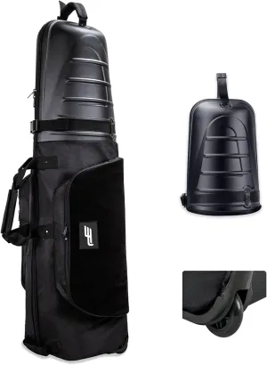 Golf Travel Bags for Airlines with Reinforced Wheels and Hard Case Top, Lightweight and Easy to Maneuver, Excellent Zipper Protect Your Clubs