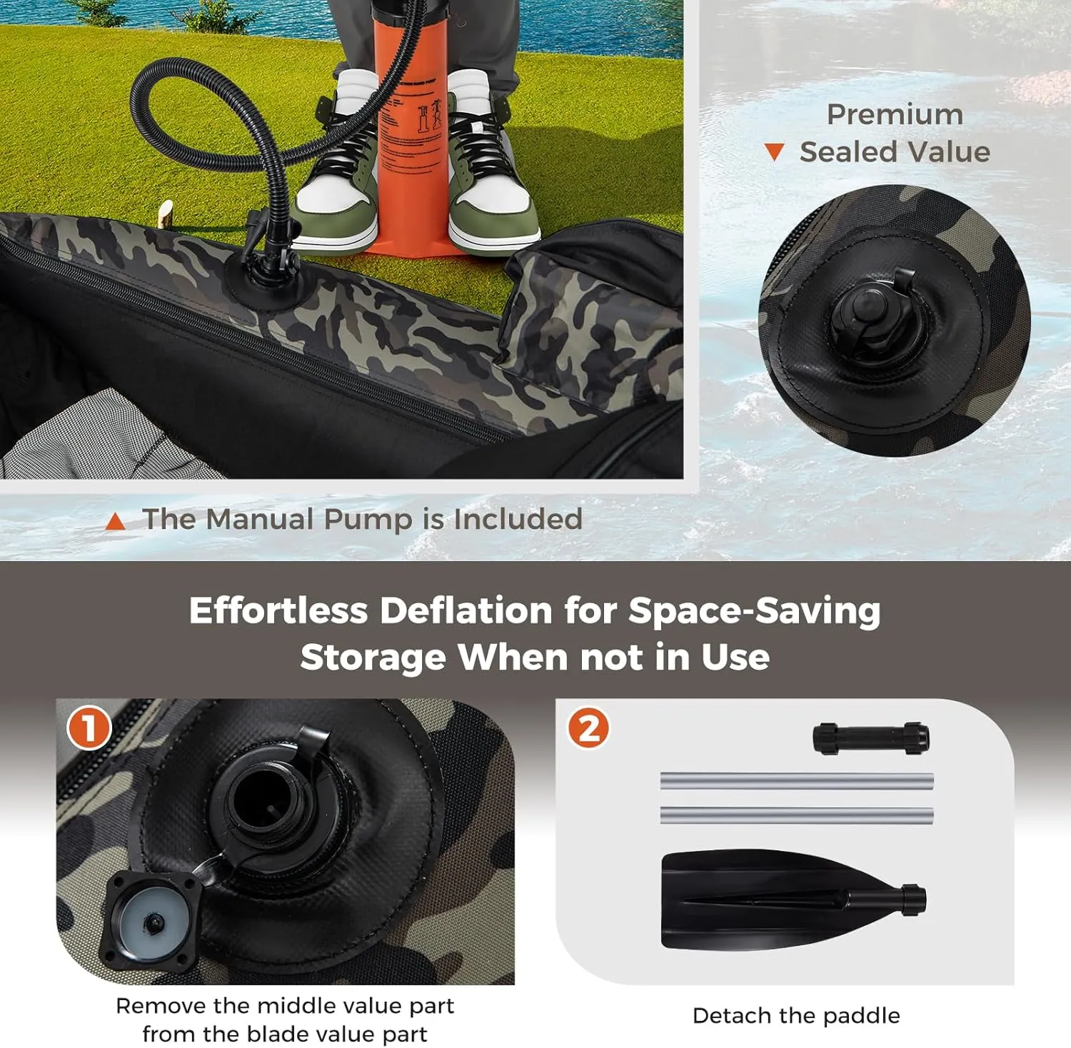 Goplus Inflatable Float Tube, Fishing Belly Boat with Fish Ruler, Pump, Storage Bag, Adjustable Straps, Fishing Float Tube for Angling, 350LBS Load Capacity