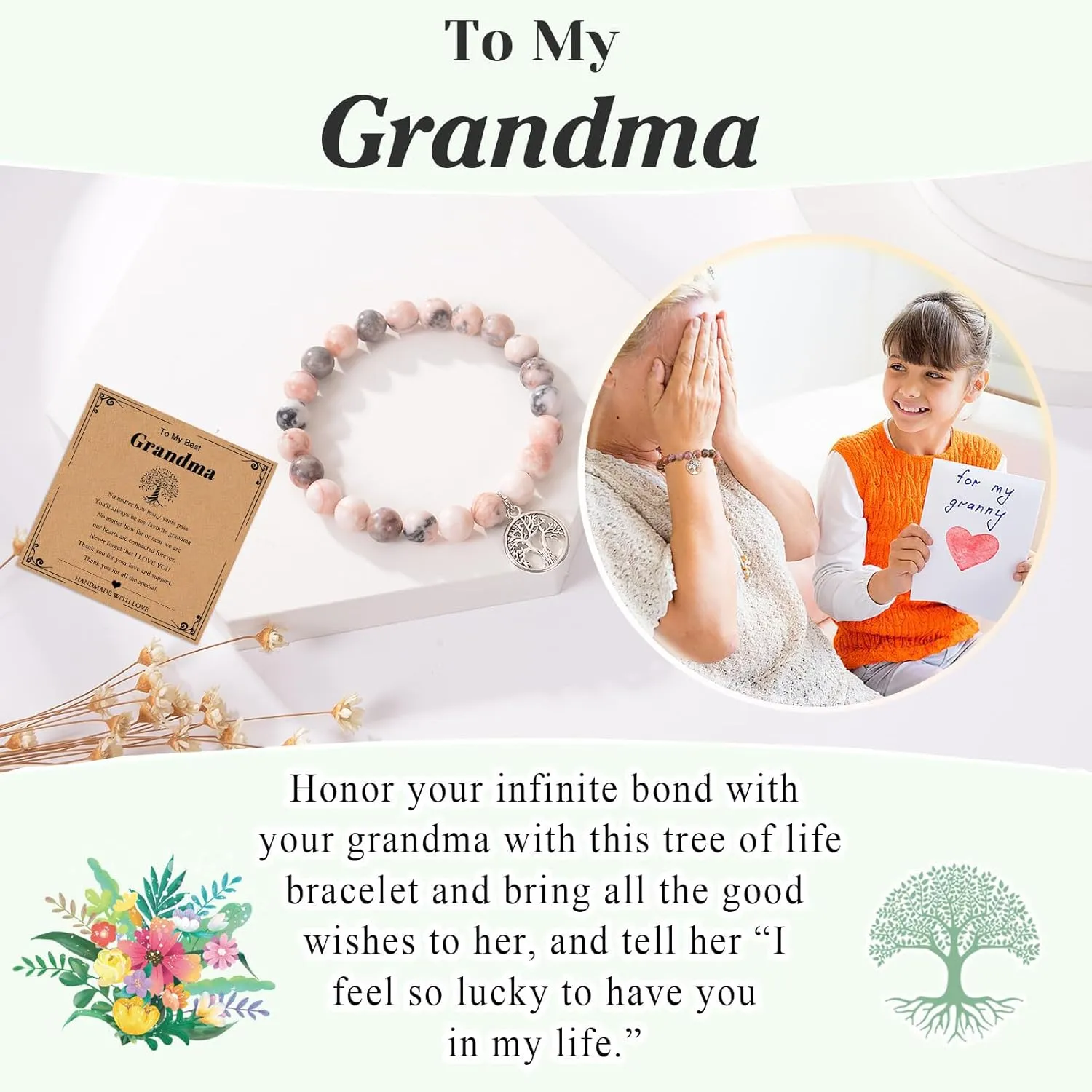 Grandma Gifts Grandmather Birthday Gifts from Granddaughter Grandson Best Grandma Ever Coffee Mugs Gift Box Christmas Thanksgiving Ideas Gift for Grandmather