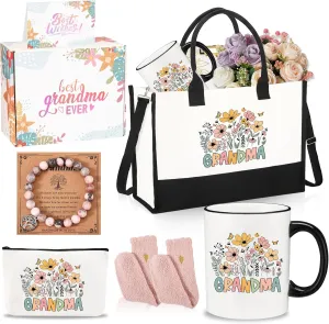 Grandma Gifts Grandmather Birthday Gifts from Granddaughter Grandson Best Grandma Ever Coffee Mugs Gift Box Christmas Thanksgiving Ideas Gift for Grandmather