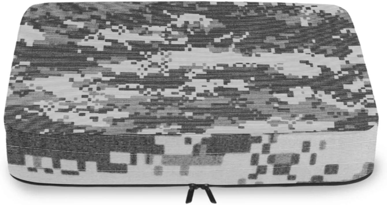 Grey Black Digital Camouflage Fabric Texture Background 4 PCs Set Packing Bags, Luggage Organizer Bag, Portable Cube Toiletry bag, Durable Travel Cosmetic Storage Bag for Men Women