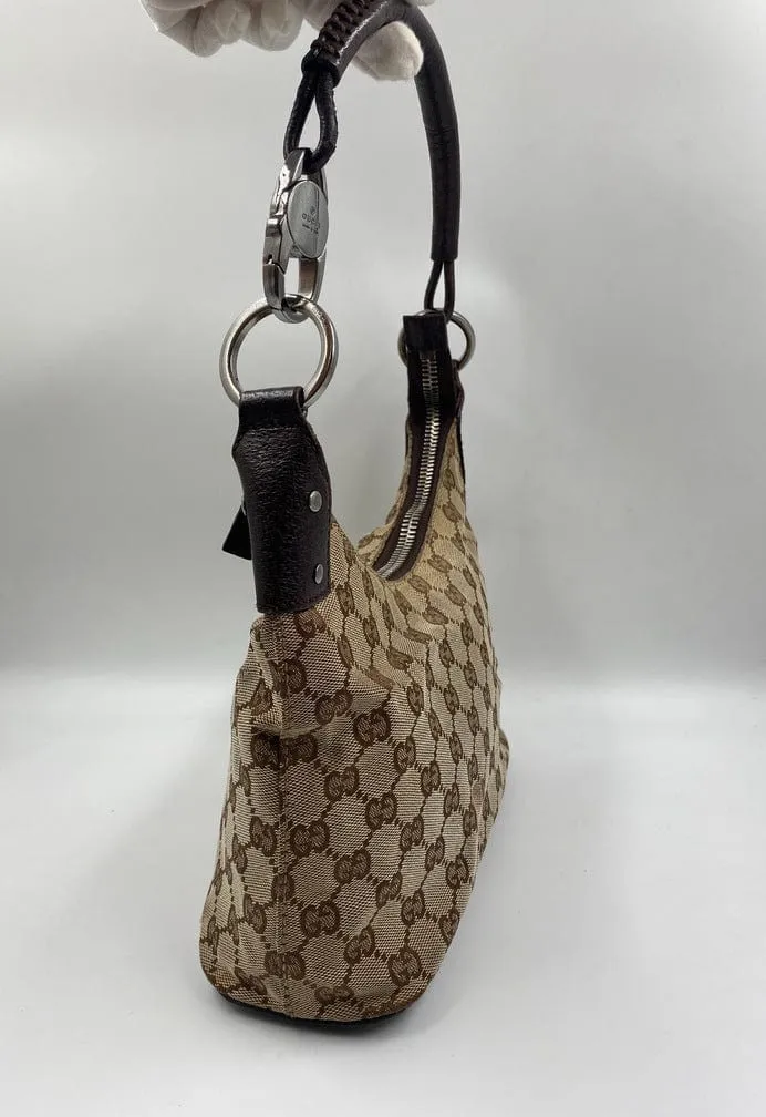 Gucci Vintage Logo Canvas Shoulder Bag
