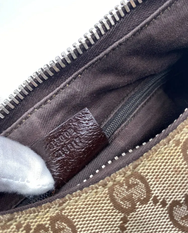Gucci Vintage Logo Canvas Shoulder Bag