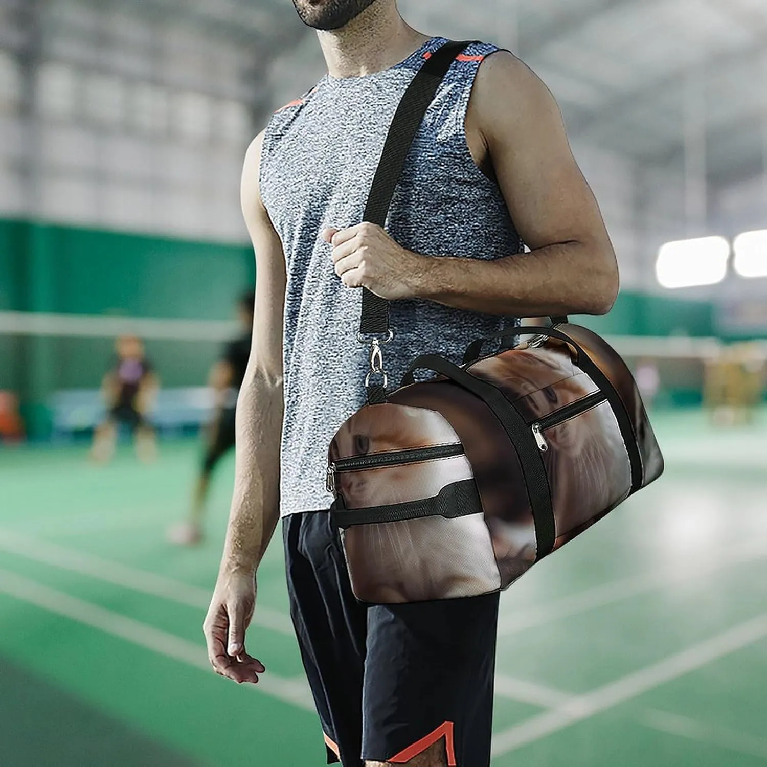 Gym Bag Soft And Cute Cat Duffel Bag for Men Women Travel Overnight Bag with Shoe Compartment Workout Bags