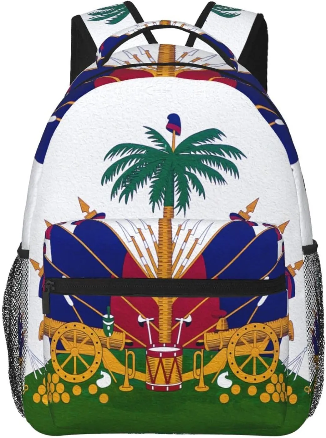 Haiti Flag Backpack,Haitian Bookbags Laptop Bag Shoulder Bags Travel Hiking Camping Daypack for Men Women
