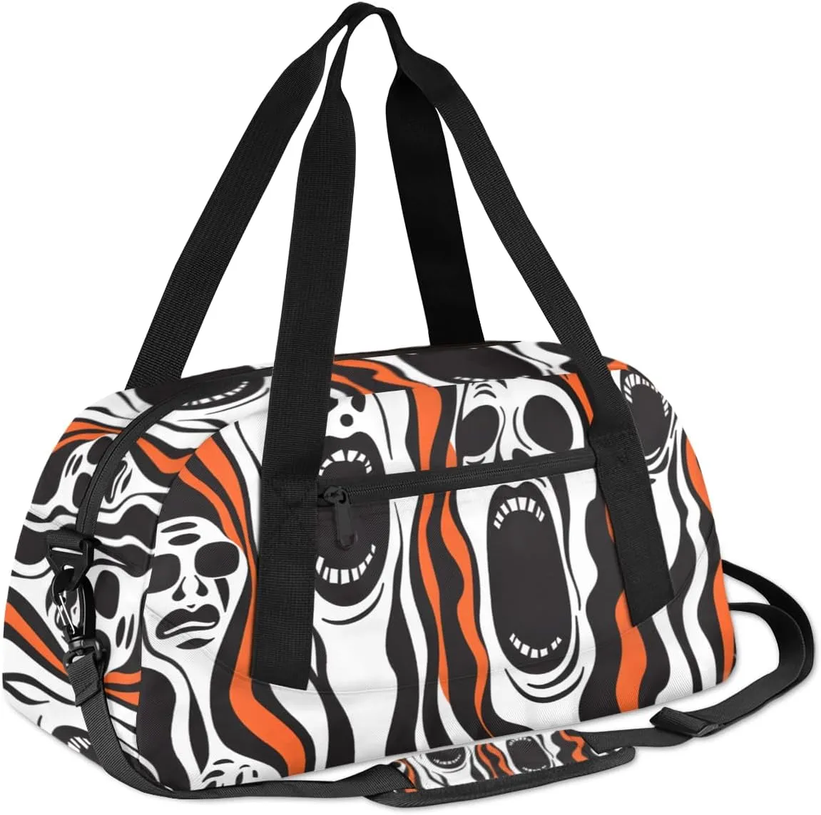 Halloween Scary Kids Duffle Bag Boys Girls Small Sport Dance Gym Bag for Overnight Travel Weekender Carry On