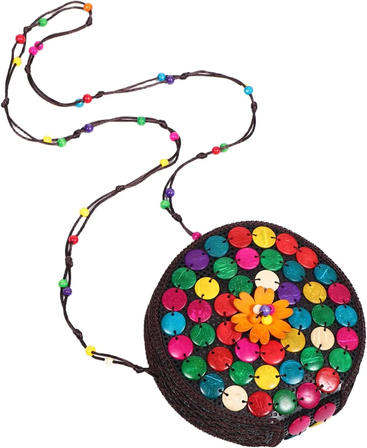 Handmade Ethnic Style Coconut Shell Wallet: For Girls - Crossbody Phone Bag - Lightweight And Durable Coin Purse - Ideal For Shopping And Travel