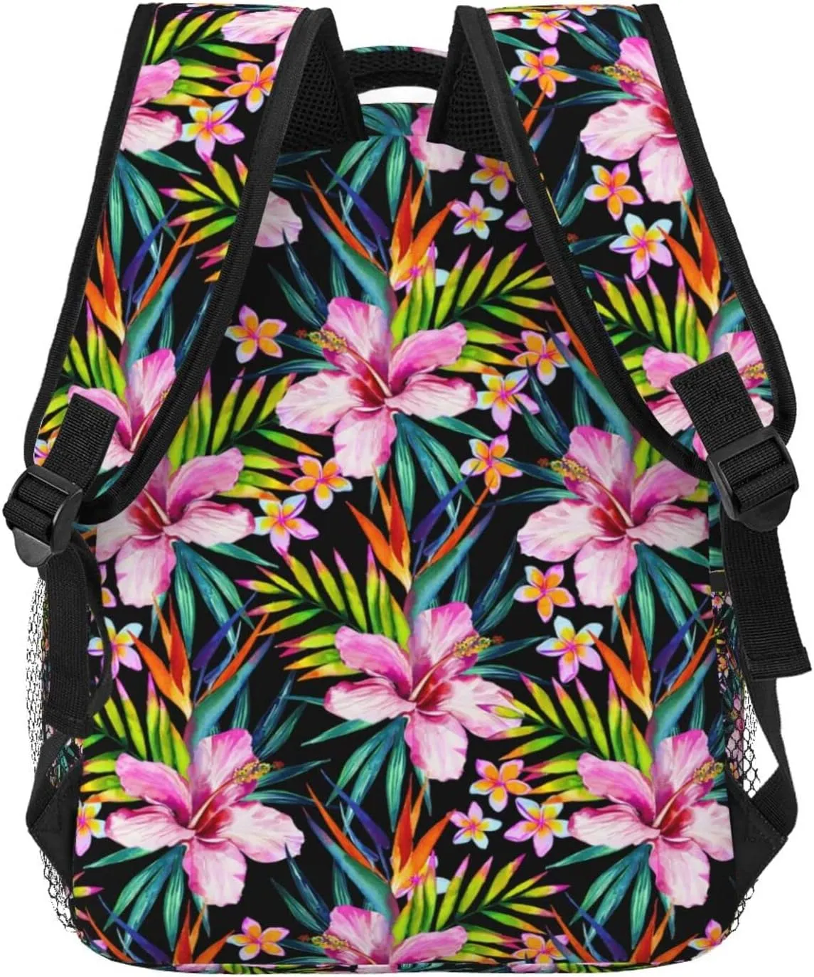 Hawaii Hawaiian Flowers Floral Backpack Casual Camping Travel Backpacks Lightweight Daypack Bag Women Men Bookbag