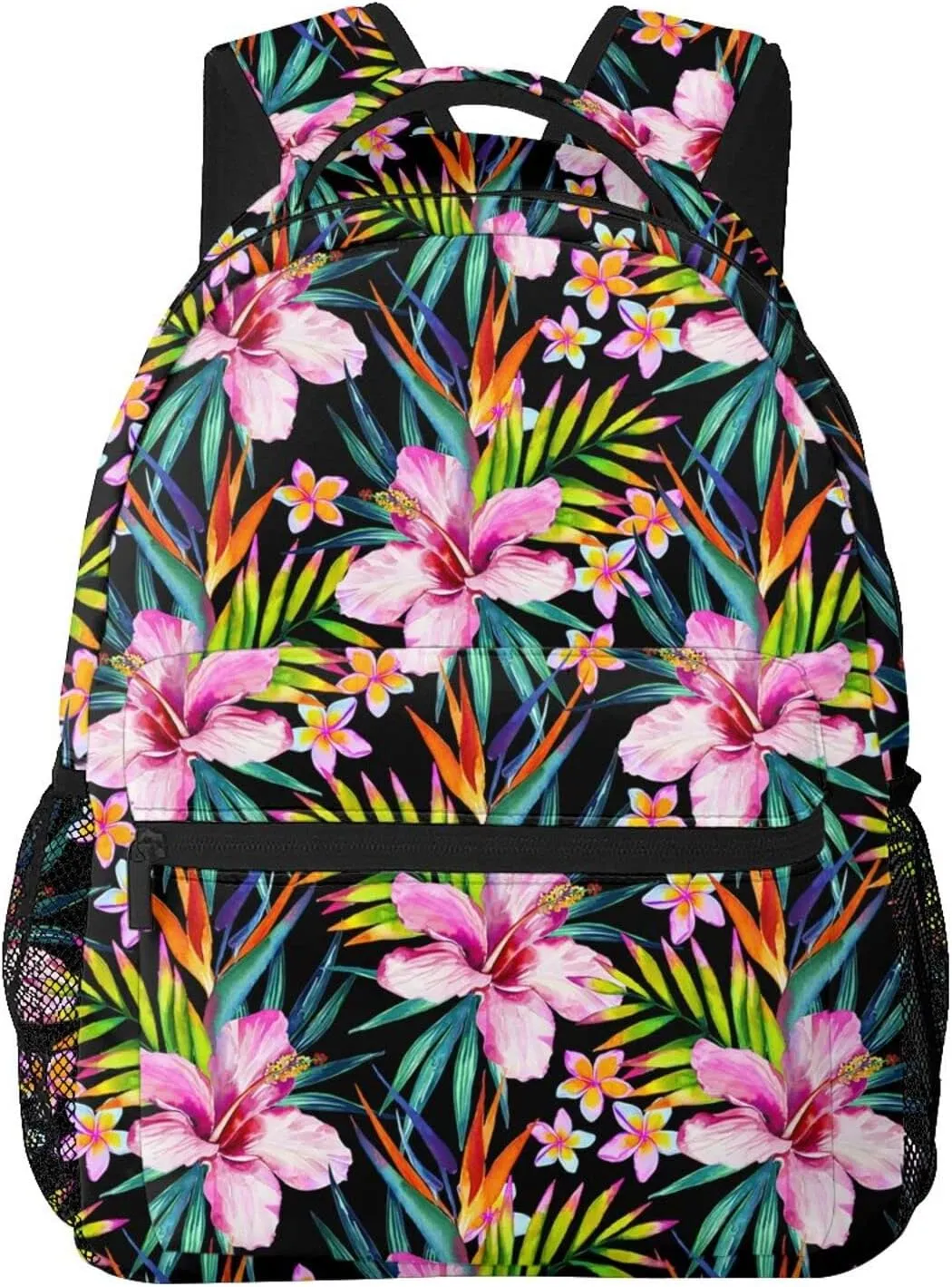 Hawaii Hawaiian Flowers Floral Backpack Casual Camping Travel Backpacks Lightweight Daypack Bag Women Men Bookbag