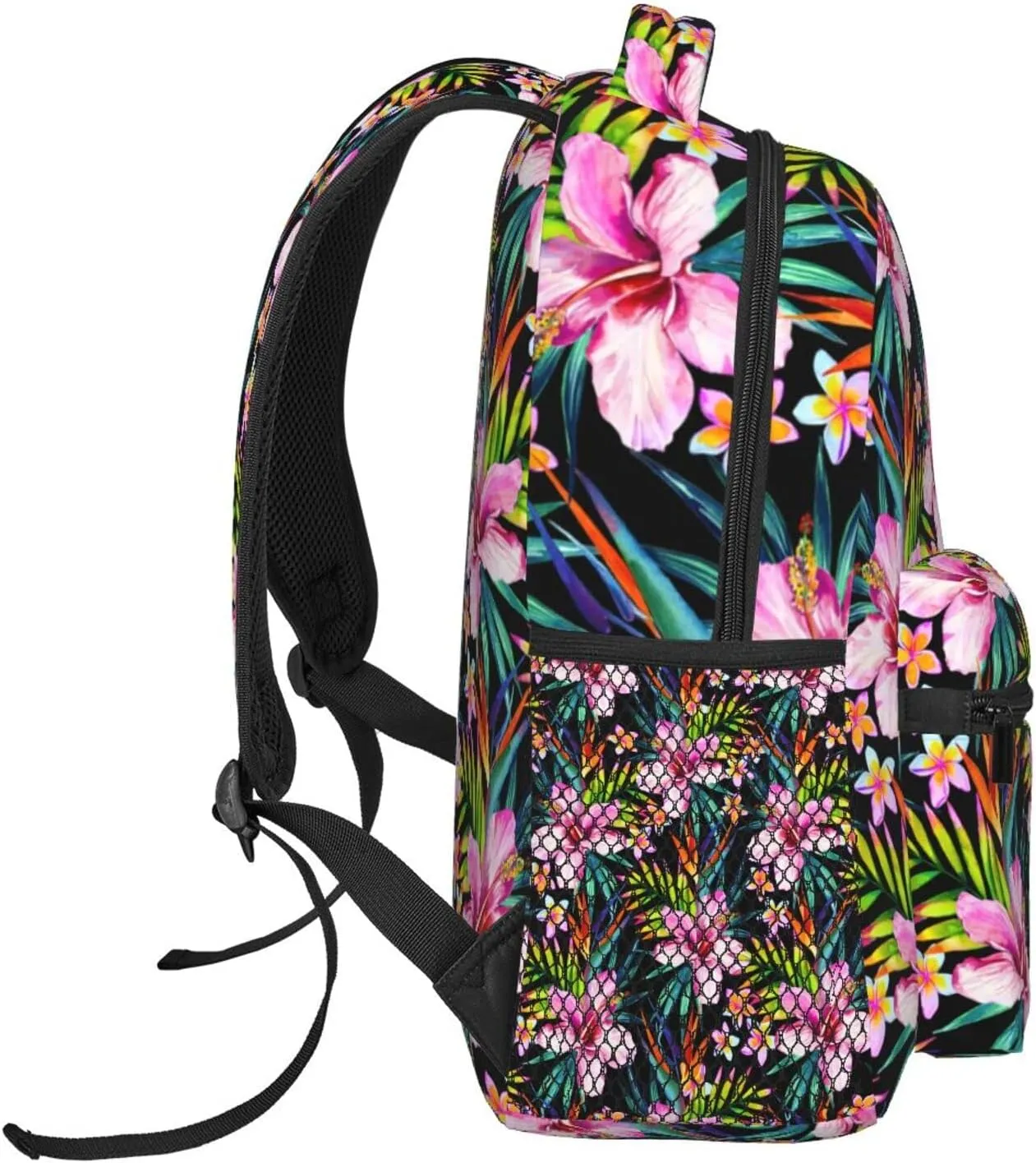 Hawaii Hawaiian Flowers Floral Backpack Casual Camping Travel Backpacks Lightweight Daypack Bag Women Men Bookbag