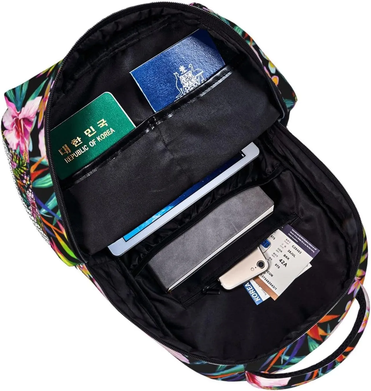Hawaii Hawaiian Flowers Floral Backpack Casual Camping Travel Backpacks Lightweight Daypack Bag Women Men Bookbag