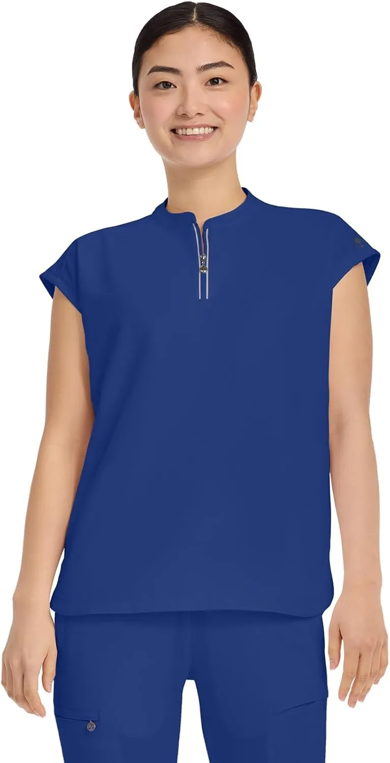Healing Hands Women Medical Scrub Top Sandy Top with 2 Pockets, Moisture Wicking, 360° Stretch and Recycled Fiber - 2286