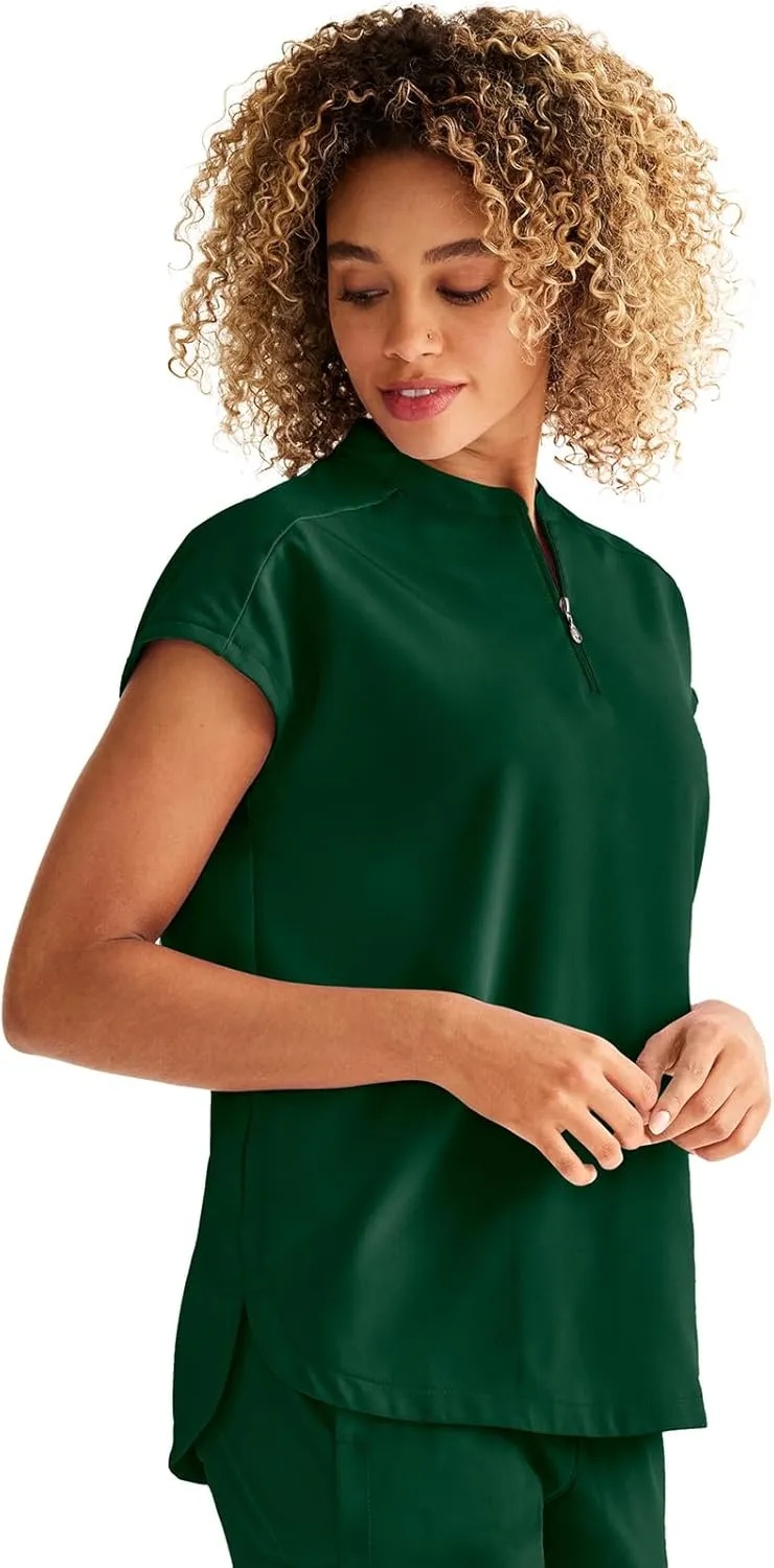 Healing Hands Women Medical Scrub Top Sandy Top with 2 Pockets, Moisture Wicking, 360° Stretch and Recycled Fiber - 2286
