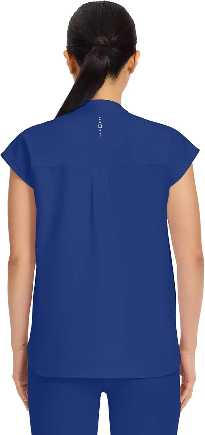 Healing Hands Women Medical Scrub Top Sandy Top with 2 Pockets, Moisture Wicking, 360° Stretch and Recycled Fiber - 2286