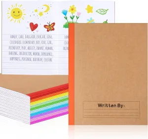 Henoyso 20 Pcs Primary Composition Notebook 9 3/4 x 7 1/2 Inch Kids Journal, Back to School Supplies, K-2 Primary Writing Notebook for Kids Student Draw and Write Story Journal (Classic Color)