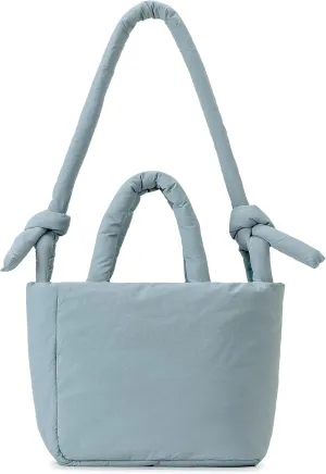 Herald Soft Puffer Tote Bag for Women, Lightweight Puffy Shoulder Purse Satchel Top-Handle Handbag with Adjustable Strap