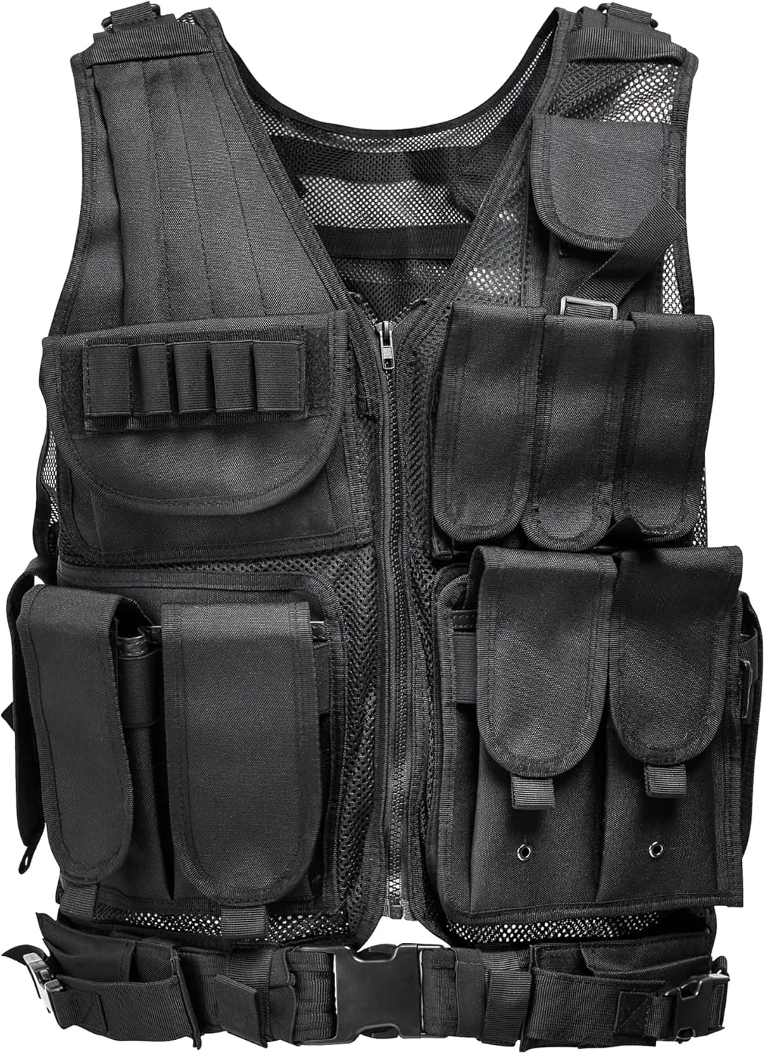 Himal Outdoors Tactical Vest, 600D Encrypted Polyester Adjustable Lightweight Airsoft Vest for Playing or Training