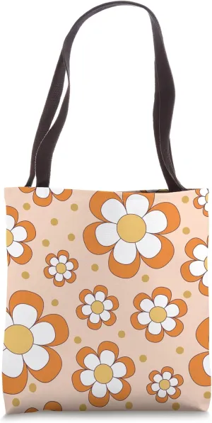 Hippie Flower 60s 70s Style Cottagecore Aesthetic Boho Tote Bag