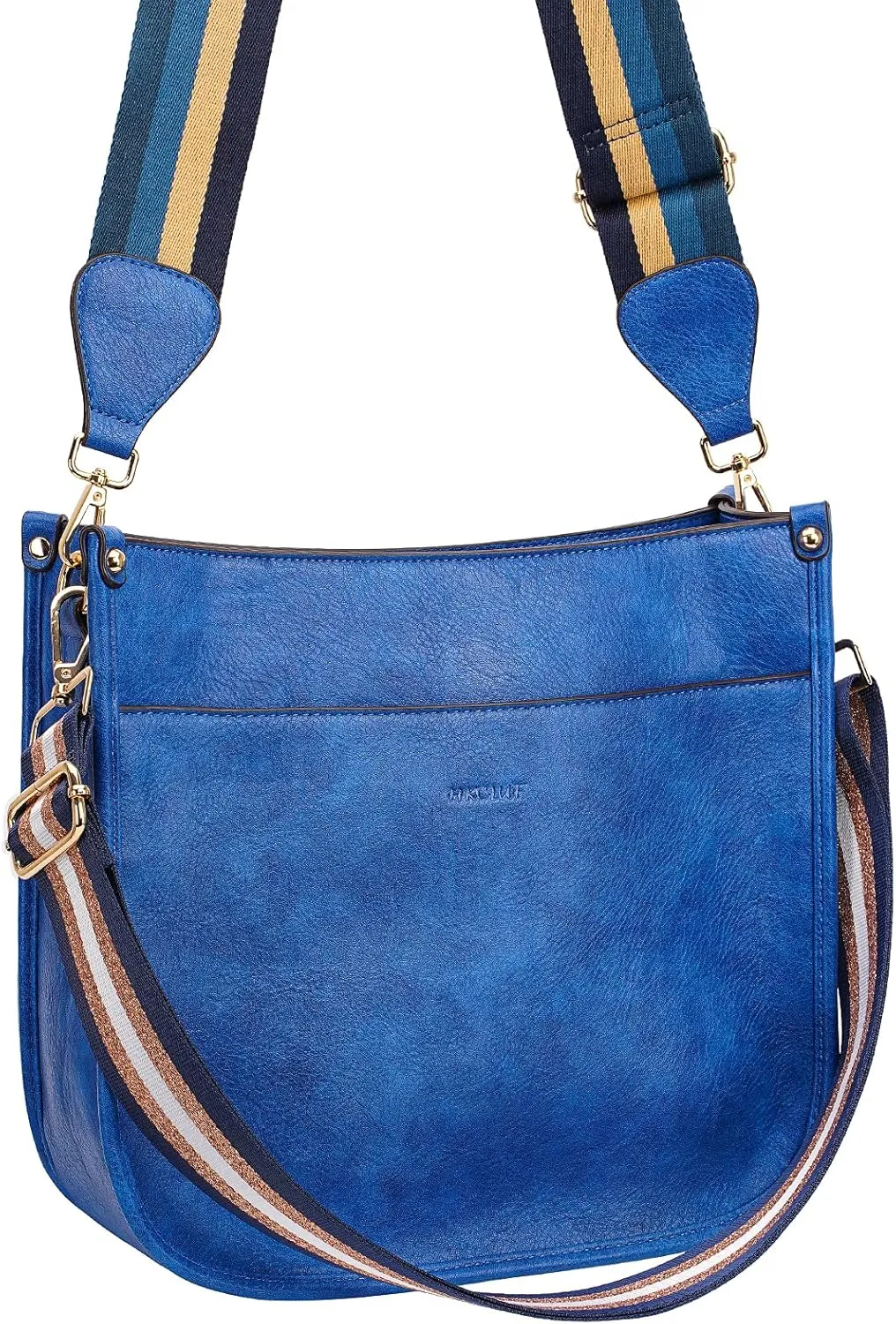 HKCLUF Vegan Leather Crossbody Bags Purse for Women Trendy Tassel Hobo Handbag Women With 2PCS Adjustable Guitar Strap