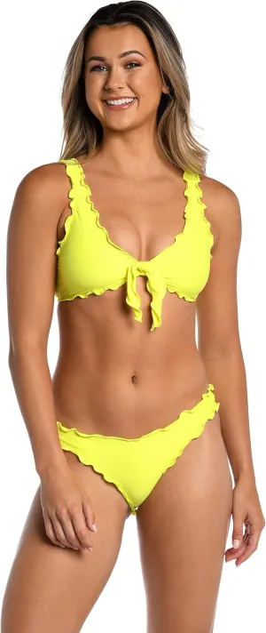 Hobie Women's Ruffle Bralette Bikini Swimsuit Top