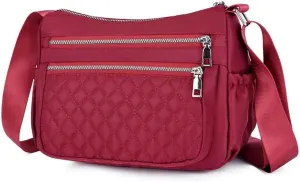 Hobo Bags for Women Casual Quilted Crossbody Purse Waterproof Shoulder Messenger Bag Lightweight Pocketbooks