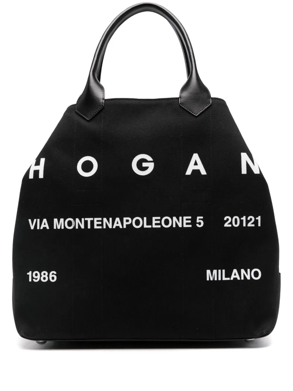 Hogan Pre Script Canvas Large Tote Bag