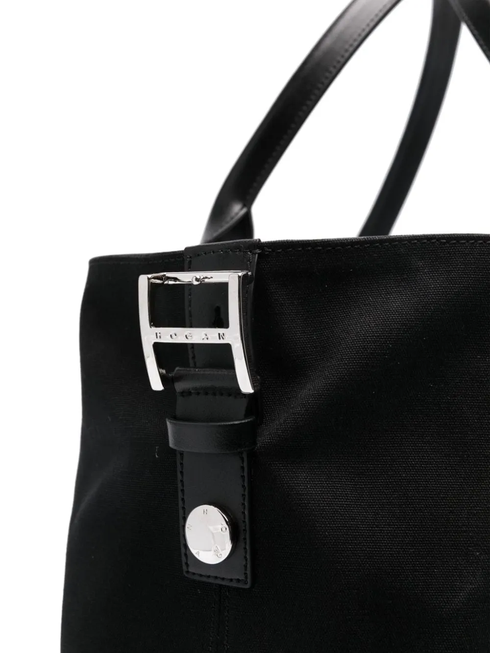 Hogan Pre Script Canvas Large Tote Bag