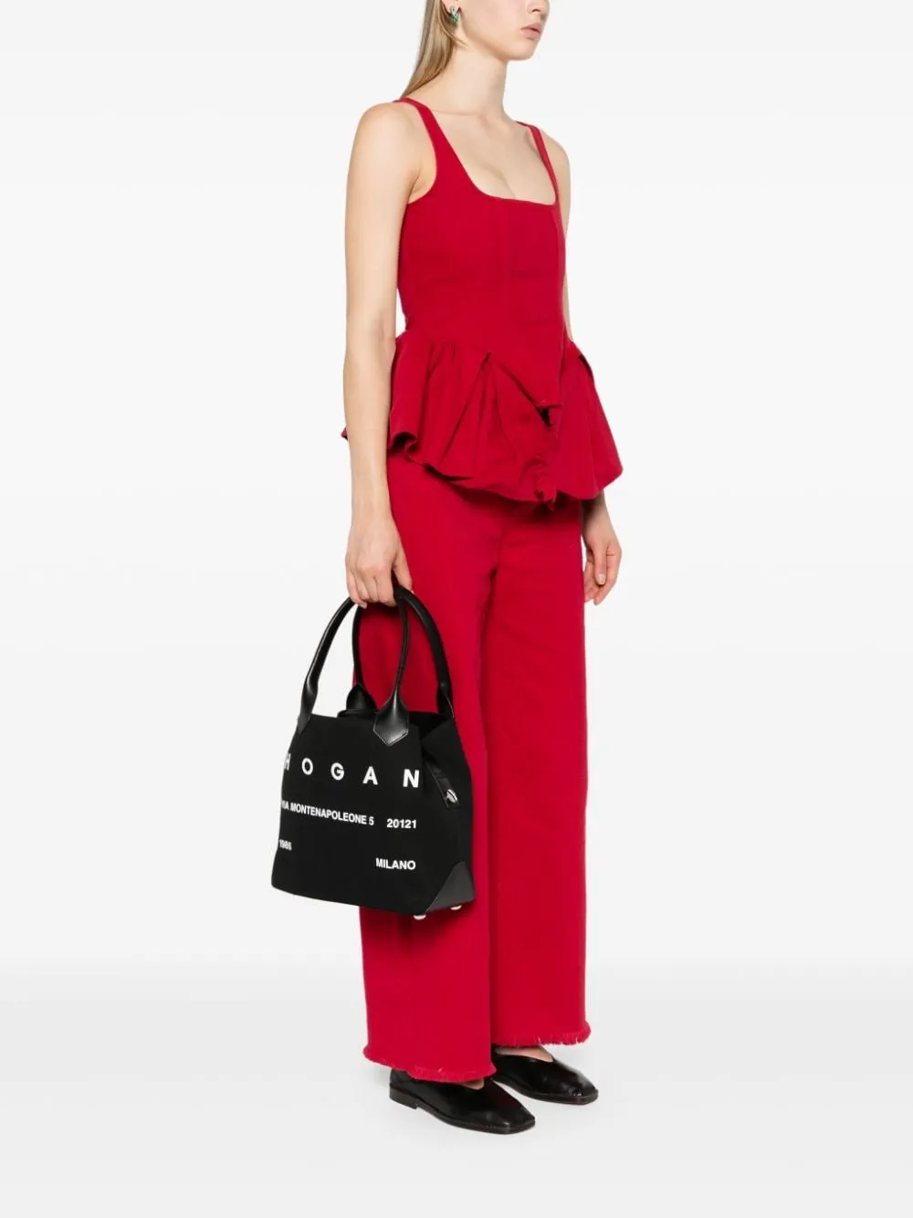Hogan Pre Script Canvas Medium Tote Bag
